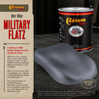 Military Flatz 595-36118 Battleship Gray - 2K Urethane Flat Automotive Paint - Gallon