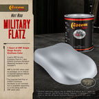 Military Flatz 595-36300 Aircraft Gray - 2K Urethane Flat Automotive Paint - Quart