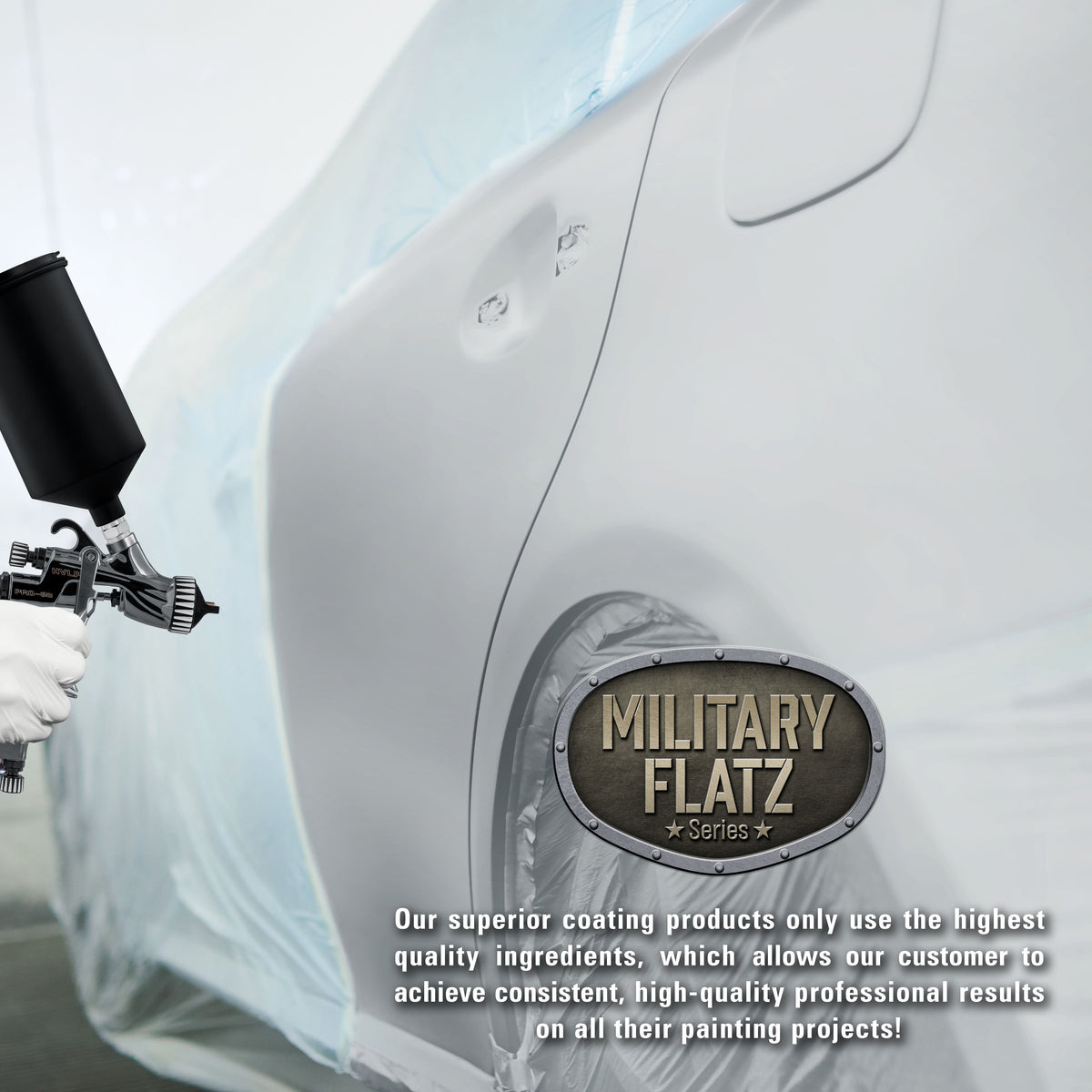 Military Flatz 595-36473 Air Force Gray - 2K Urethane Flat Automotive Paint - Gallon