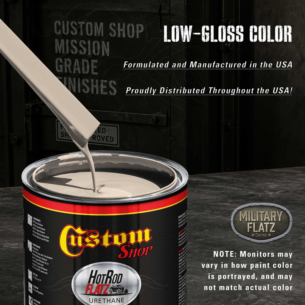 Military Flatz 595-36521 Frost Beige - 2K Urethane Flat Automotive Paint - Gallon