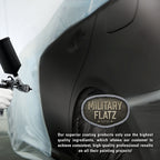 Military Flatz 595-37030 Black  - 2K Urethane Flat Automotive Paint - Quart