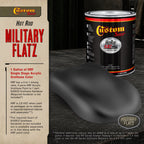 Military Flatz 595-37031 Camo Smoke Black - 2K Urethane Flat Automotive Paint - Gallon