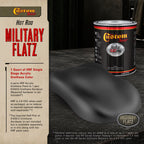 Military Flatz 595-37031 Camo Smoke Black - 2K Urethane Flat Automotive Paint - Quart