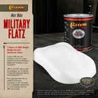 Military Flatz 595-37925 White - 2K  Urethane Flat Automotive Paint - Quart
