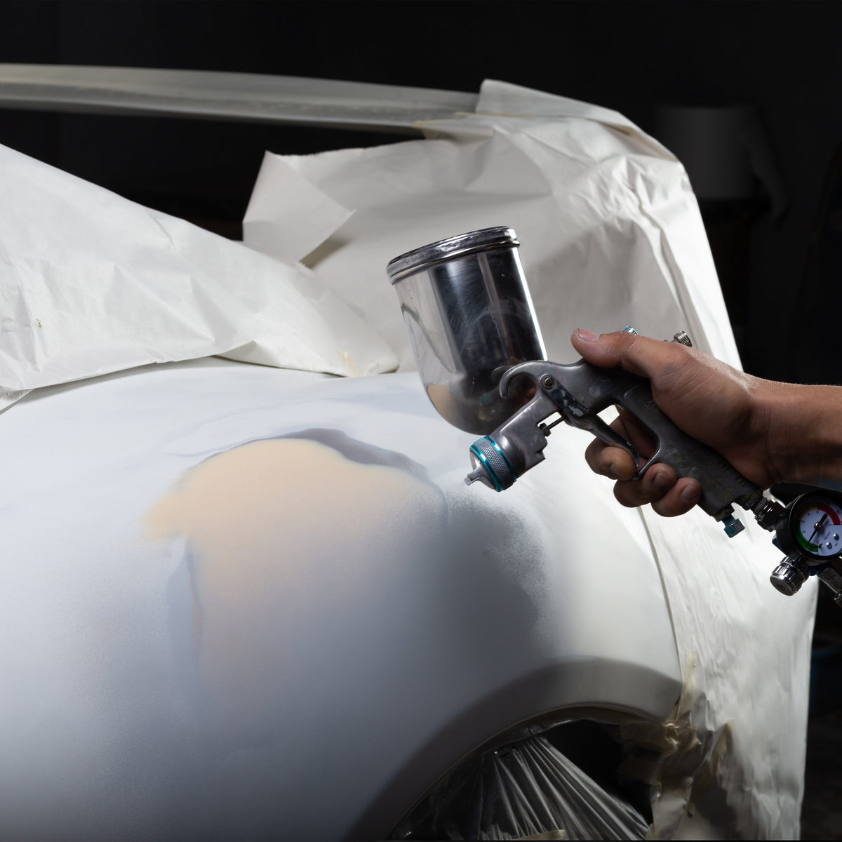 Premium 1K Acrylic Non-Sanding Primer Sealer Paint, Color Gray, 1 Gallon - Fast Drying, Ready-To-Spray, Apply Over Automotive Primer Surfacers