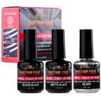 Rim Touch Up Paint Kit, Repair Scratches, Chips - 3 Colors Gloss Black, Matte Black, Silver