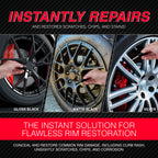 Rim Touch Up Paint Kit, Repair Scratches, Chips - 3 Colors Gloss Black, Matte Black, Silver