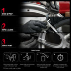 Rim Touch Up Paint Kit, Repair Scratches, Chips - 3 Colors Gloss Black, Matte Black, Silver
