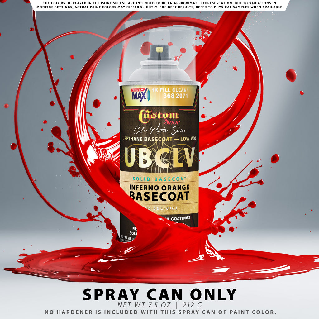 SBC Solid Basecoat - Inferno Orange Basecoat- Spray Can