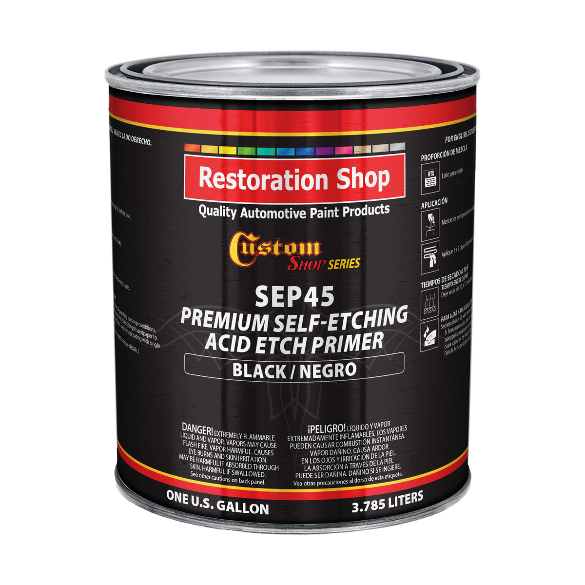 - Premium Self Etching Acid Etch Primer, 1 Gallon, Black - Ready to Spray Paint, Excellent Adhesion to Bare Metal, Steel, Aluminum