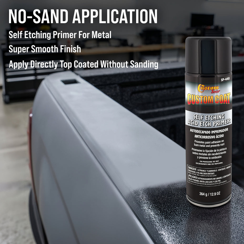 Self Etching Primer Spray (3 Pack) - 12.9oz Gray Acid Etch Primer for Metal, Aluminum & Stainless Steel - Fast Drying Automotive Etching Primers, Pre