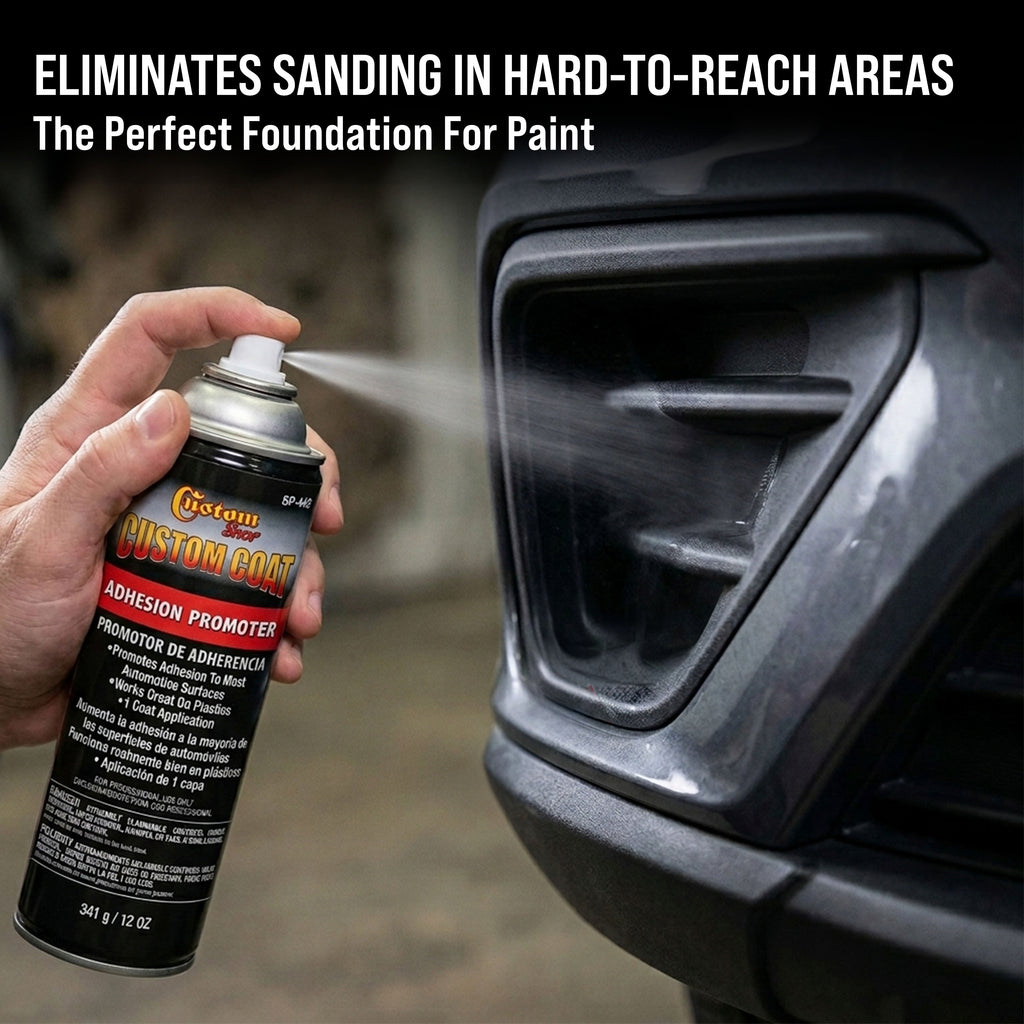 Adhesion Promoter 12oz Spray - Superior Bonding Adhesion Promoter for Plastic, Automotive Surfaces & Truck Bed Liner - Alternative for Hard to Sand