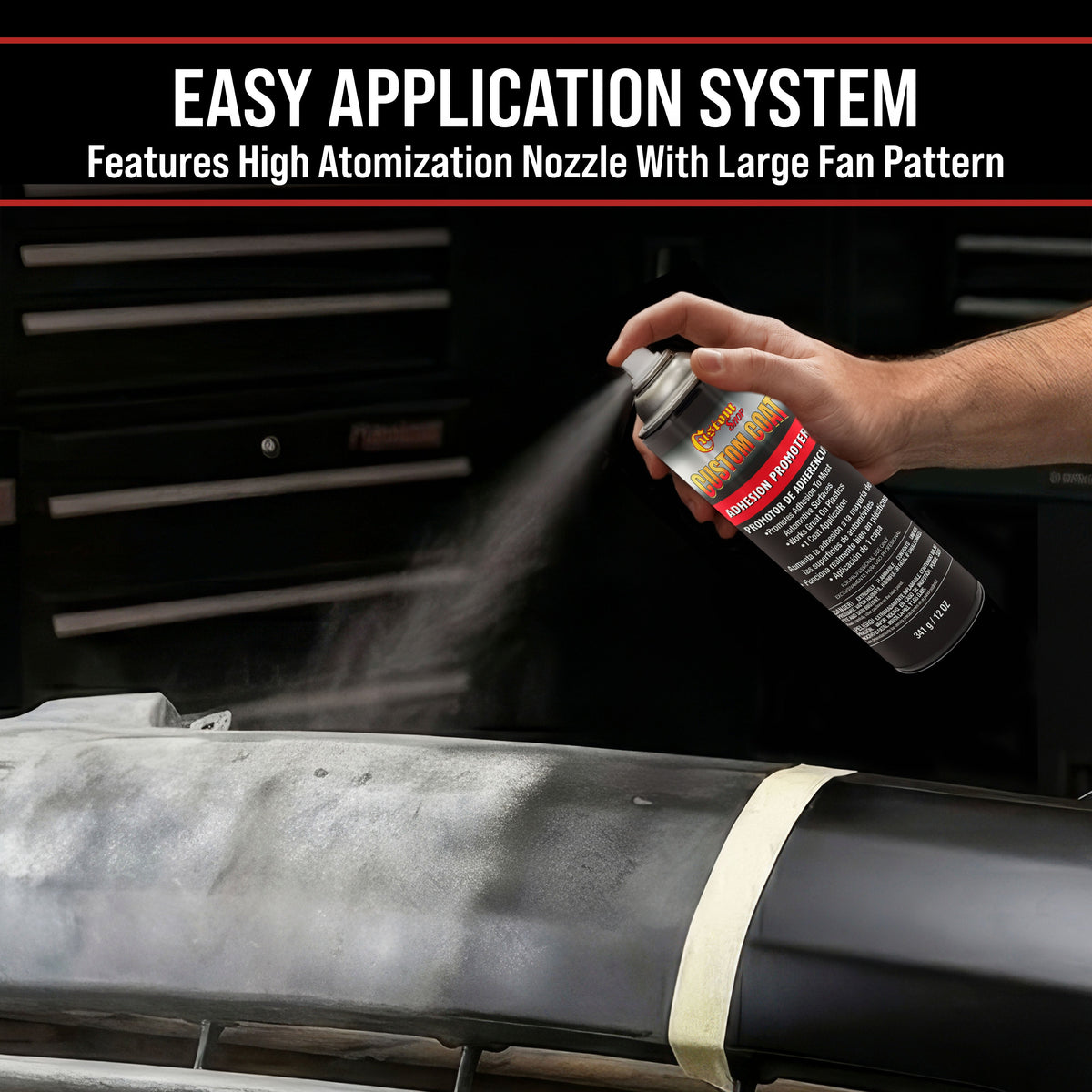 Adhesion Promoter 12oz Spray - Superior Bonding Adhesion Promoter for Plastic, Automotive Surfaces & Truck Bed Liner - Alternative for Hard to Sand