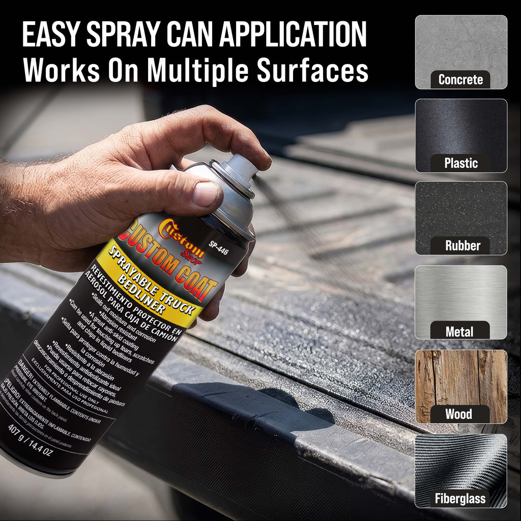 Sprayable Bedliner for Truck Beds & Touch-Ups - 14.4oz Aerosol Can, Durable, Bed Liner - Spray on Bed Liner, Black Textured Coating