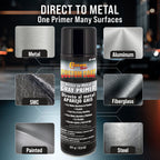 1K High Build Primer Spray Paint (3 Pack) - 12 Oz Grey - Automotive Sandable Primer for Metal, Plastic, Fiberglass - Direct to Metal - Easy Sanding