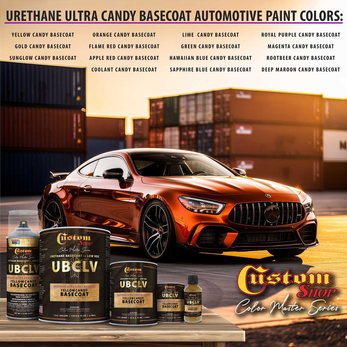 UCB Urethane Ultra Candy Basecoat - Yellow Candy Basecoat- Quart