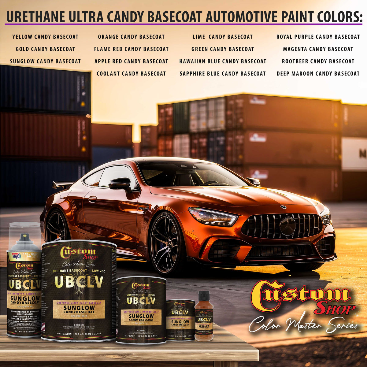 UCB Urethane Ultra Candy Basecoat - Sunglow Candy Basecoat- Quart