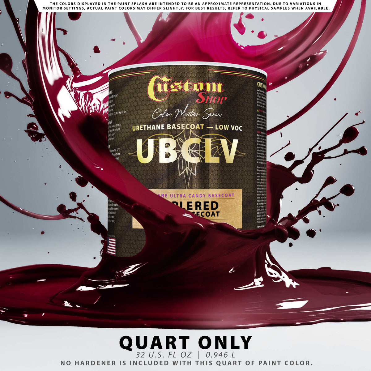 UCB Urethane Ultra Candy Basecoat - Apple Red Candy Basecoat- Quart