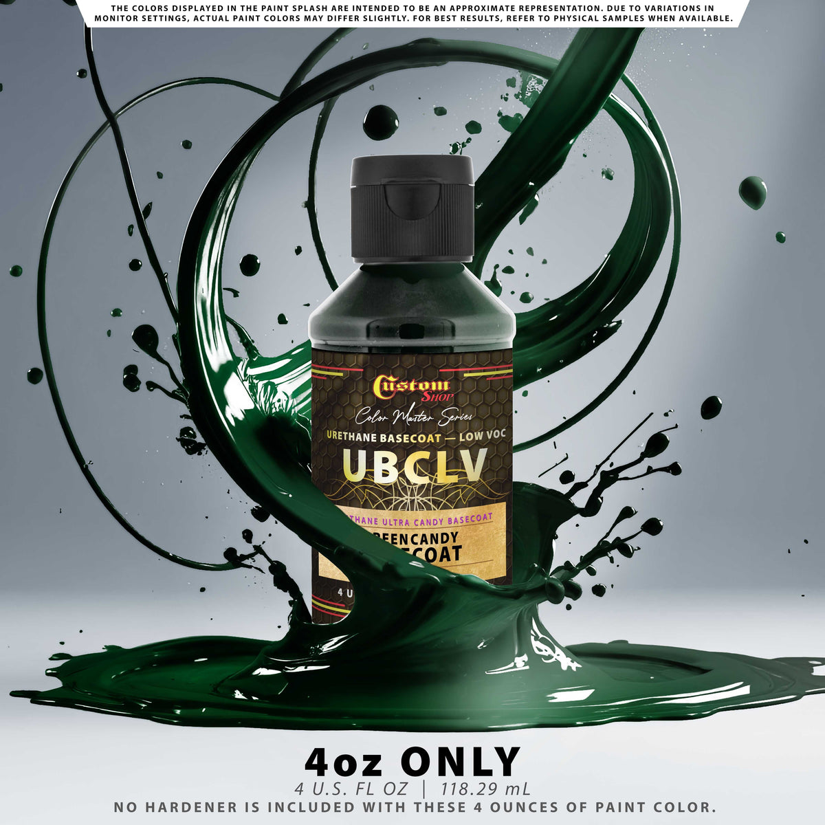 UCB Urethane Ultra Candy Basecoat - Green Candy Basecoat - 4-Ounce Ready to Spray Bottle