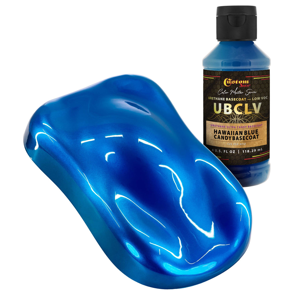 UCB Urethane Ultra Candy Basecoat - Hawaiian Blue Candy Basecoat - 4-Ounce Ready to Spray Bottle