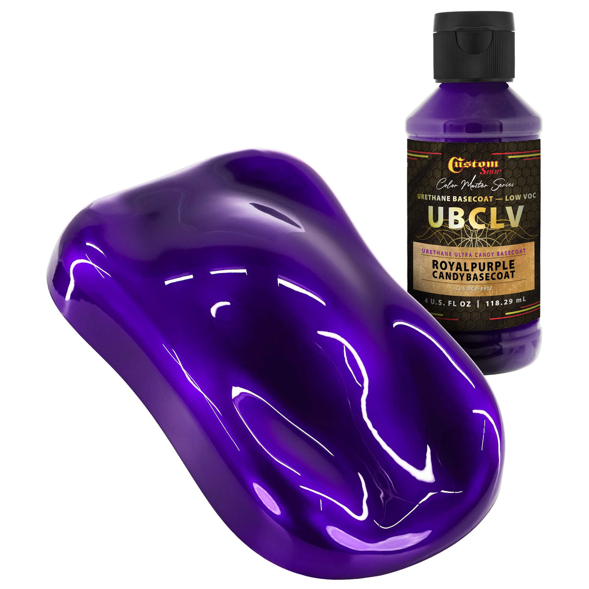 UCB Urethane Ultra Candy Basecoat - Royal Purple Candy Basecoat - 4-Ounce Ready to Spray Bottle
