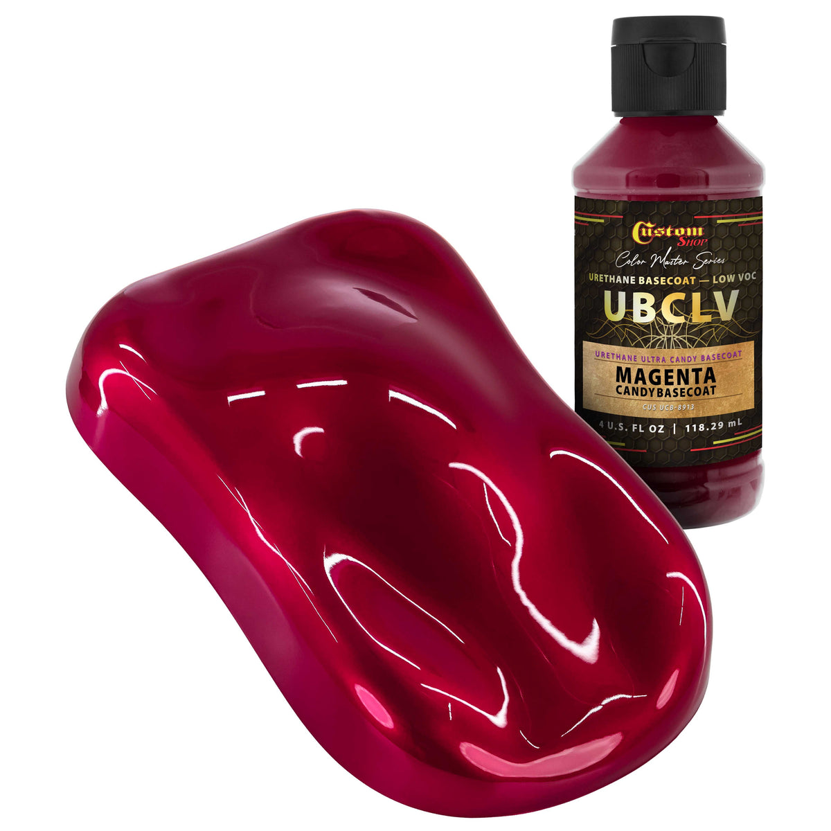 UCB Urethane Ultra Candy Basecoat - Magenta Candy Basecoat - 4-Ounce Ready to Spray Bottle