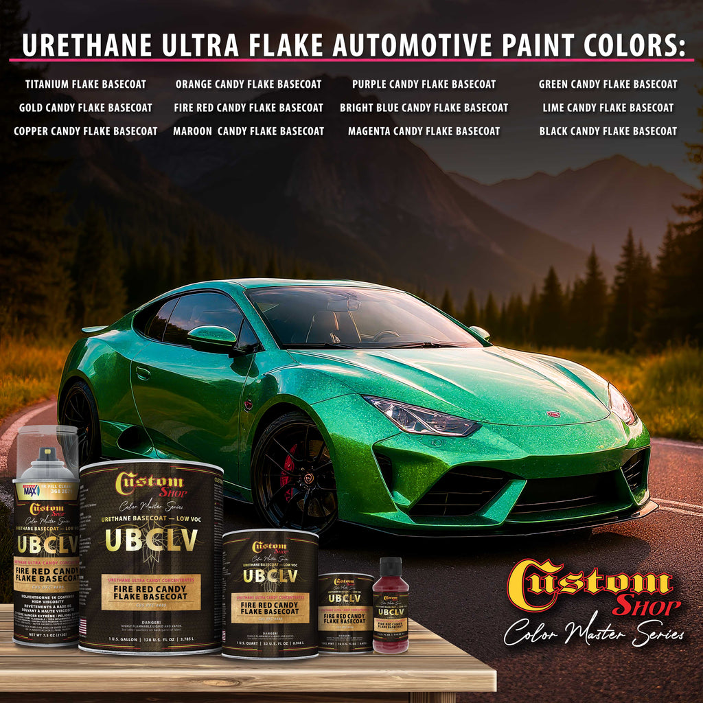 UFC Urethane Ultra Flake Colors - Fire Red Candy Flake Basecoat- Pint