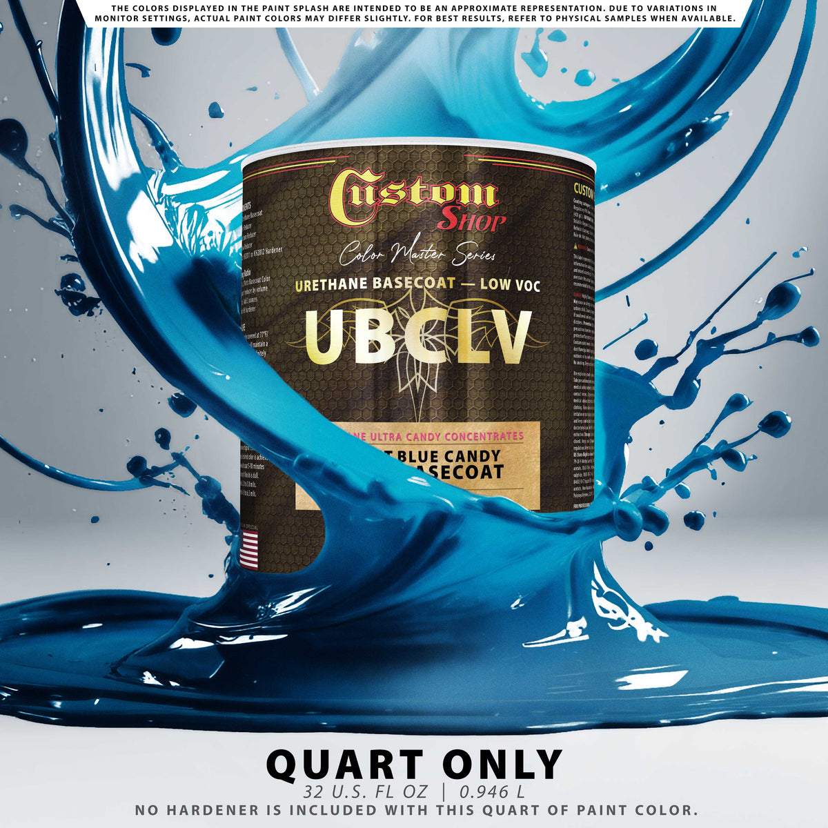 UFC Urethane Ultra Flake Colors - Bright Blue Candy Flake Basecoat- Quart