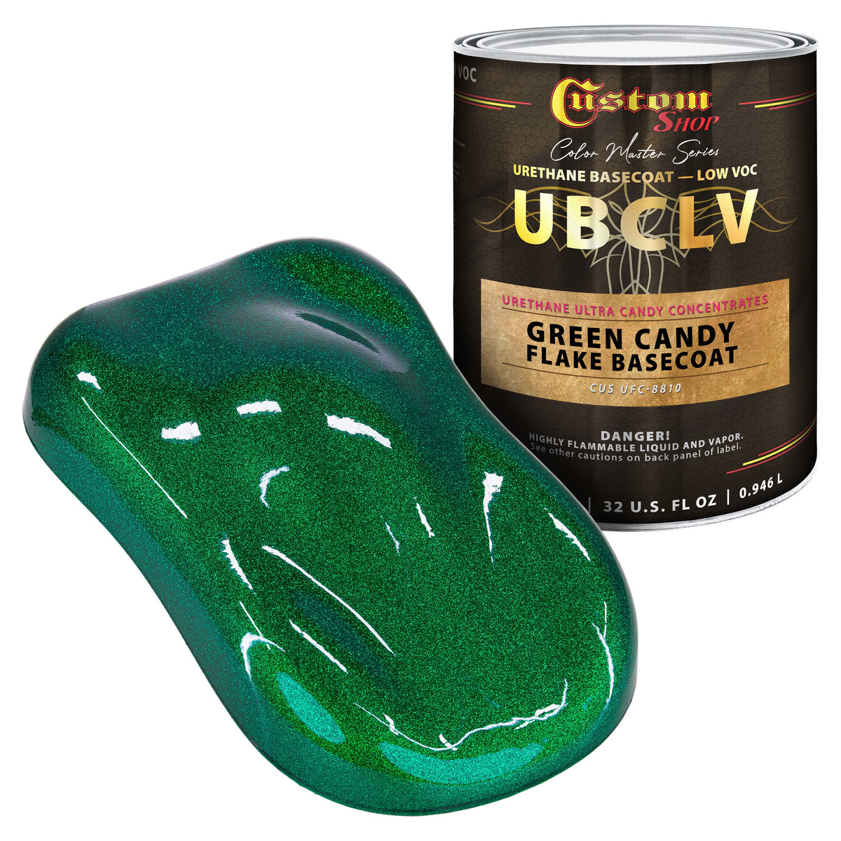 UFC Urethane Ultra Flake Colors - Green Candy Flake Basecoat- Quart