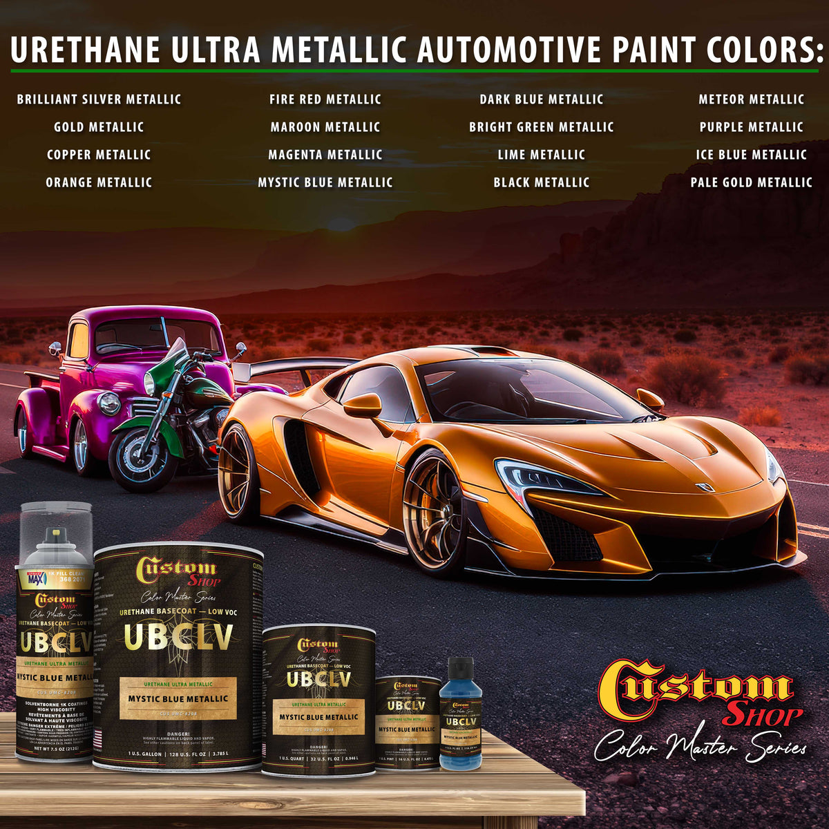 UMC Urethane Ultra Metallic Colors - Mystic Blue Metallic- Gallon
