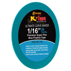 Vinyl Fineline Pinstripe Tape, Blue 1/16" x 36 Yard Roll - Create Sharp Graphic Design Curves, Mask Fine Lines, Conformable Paint Masking Striping