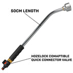 50cm Garden Watering Lance with Quick Connect Valve (Black)