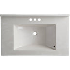 white sink insert with rectangular bowl