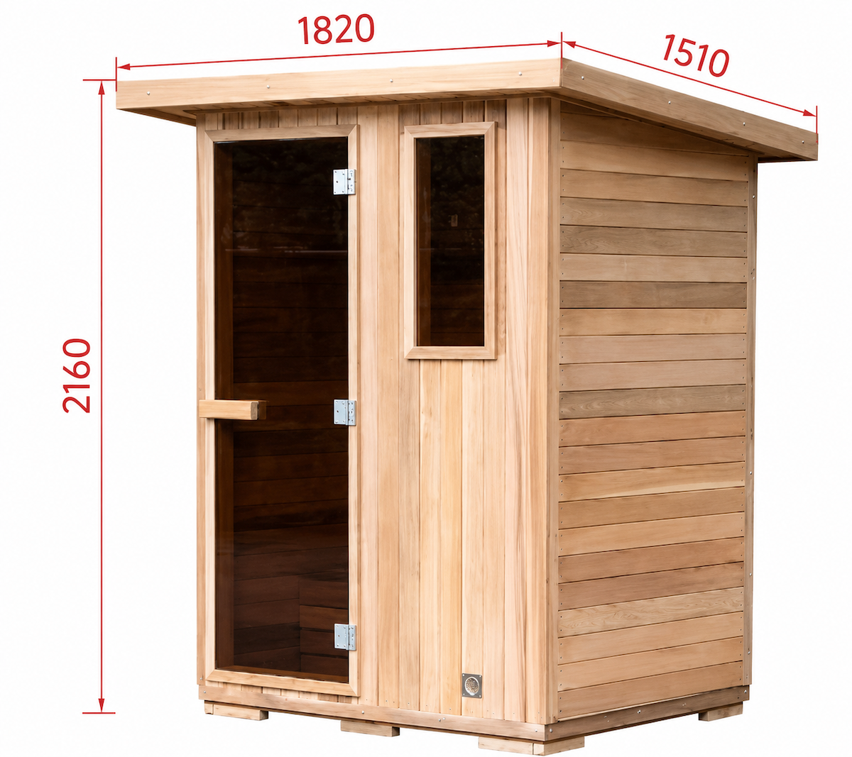 Outdoor Cabin Sauna — Thermo Pine Wood | 2-3 Person