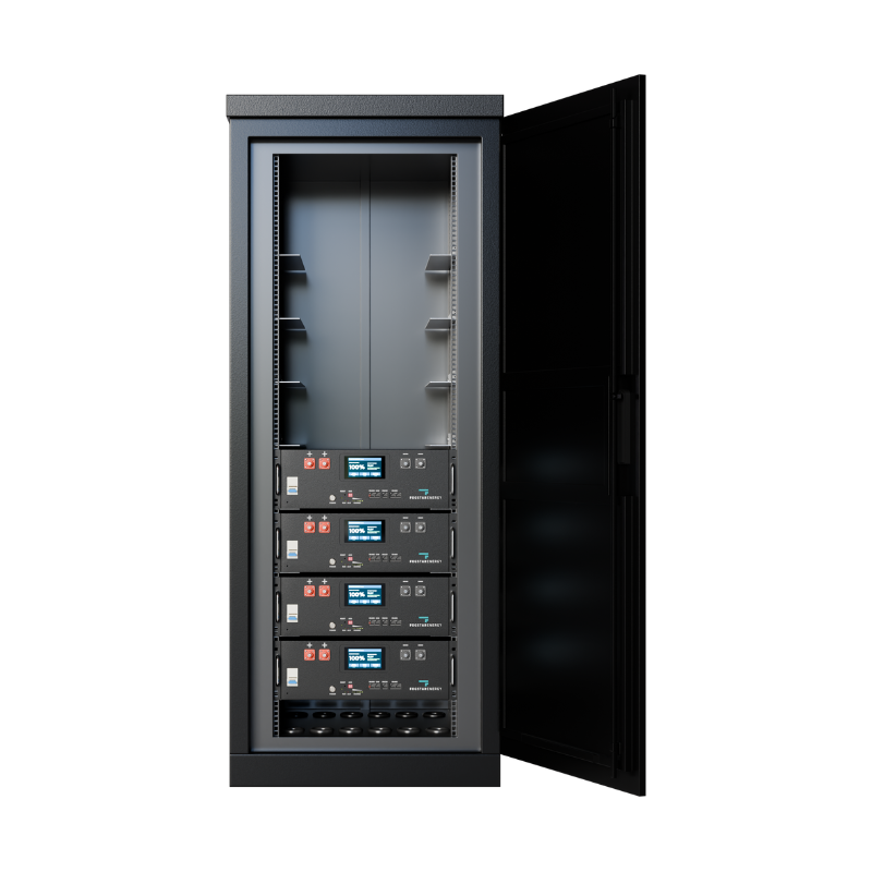 Fogstar Energy 48V IP54 Outdoor Battery System and Cabinet - Black - 4 Batteries