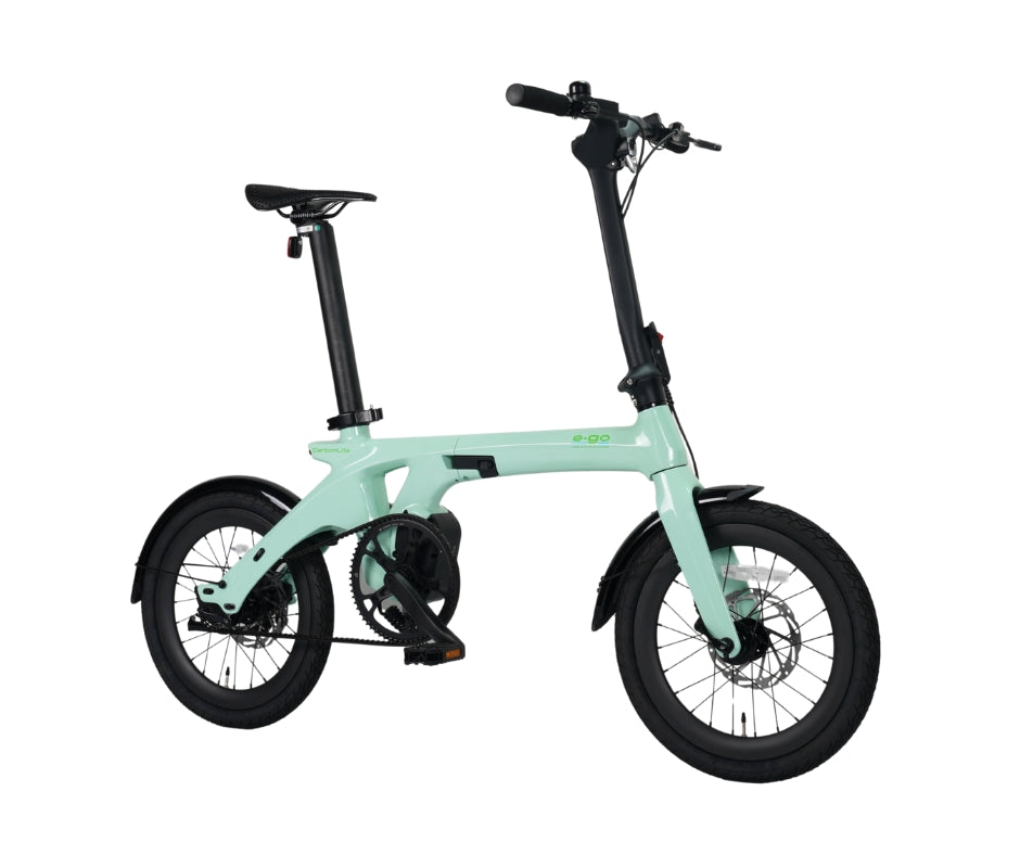 E-Go Carbon Lite Folding Mid Drive Electric Bike 250W