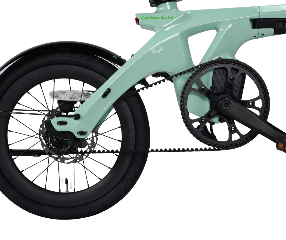 E-Go Carbon Lite Folding Mid Drive Electric Bike 250W