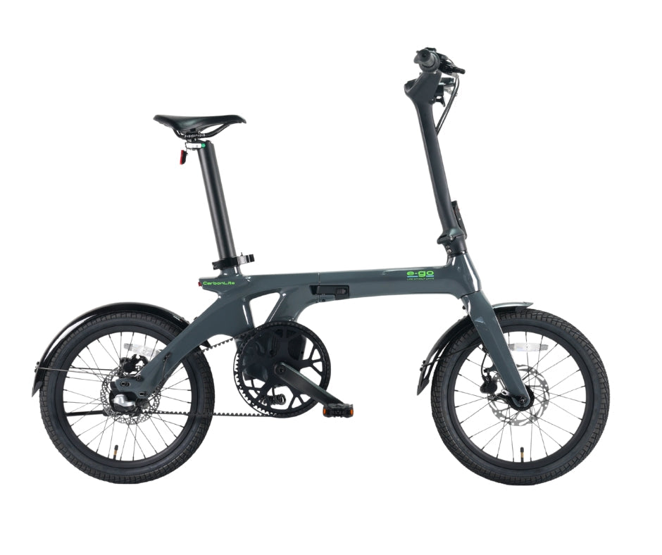 E-Go Carbon Lite 3S Folding Mid Drive Electric Bike 250W