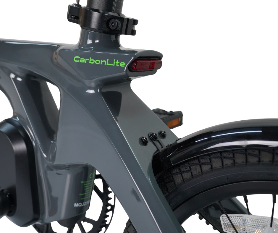 E-Go Carbon Lite 3S Folding Mid Drive Electric Bike 250W