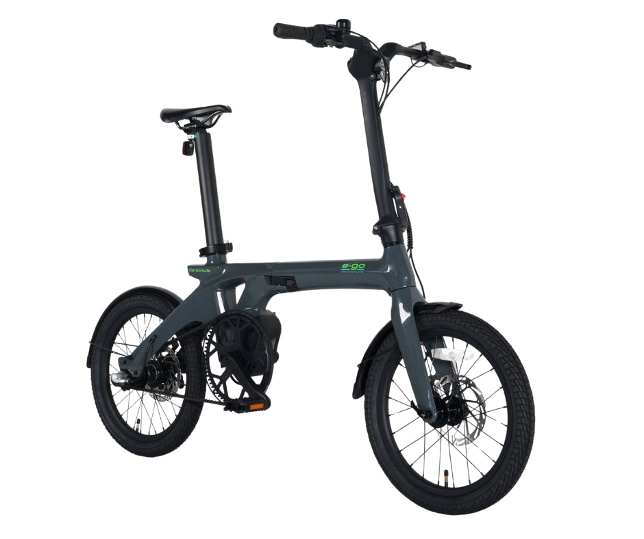 E-Go Carbon Lite 3S Folding Mid Drive Electric Bike 250W