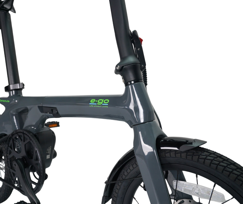 E-Go Carbon Lite 3S Folding Mid Drive Electric Bike 250W