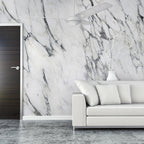 HOFFEN 56 inch 3-Blade Smart Ceiling Fan with LED Light Kit & Remote - White/Marble Pattern