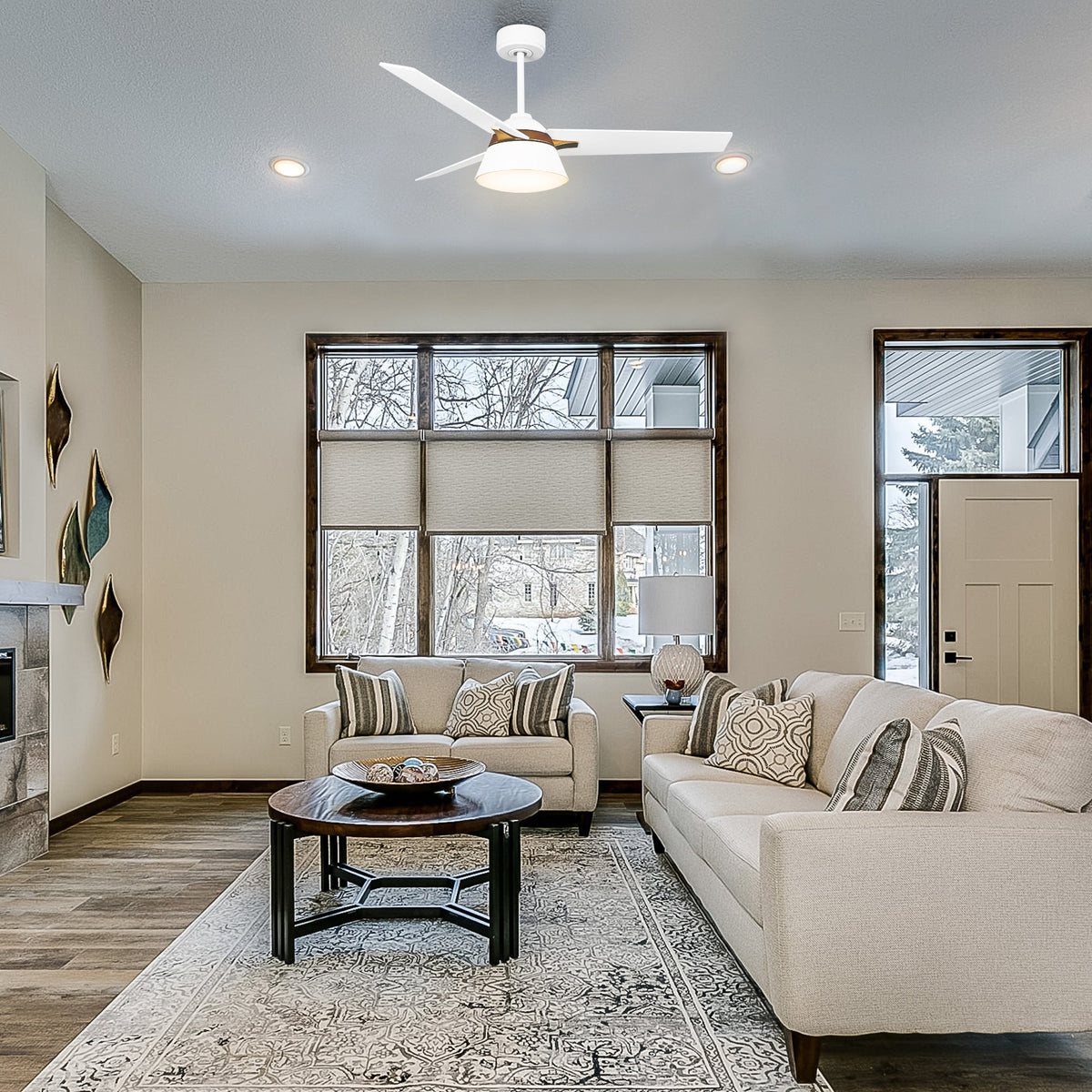 KENORA 48 inch 3-Blade Ceiling Fan with LED Light & Remote Control