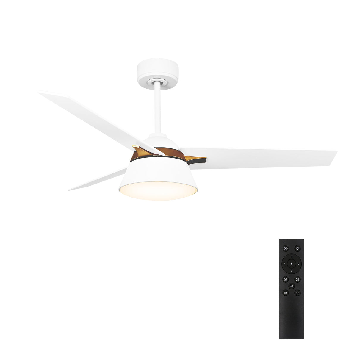 KENORA 48 inch 3-Blade Ceiling Fan with LED Light & Remote Control