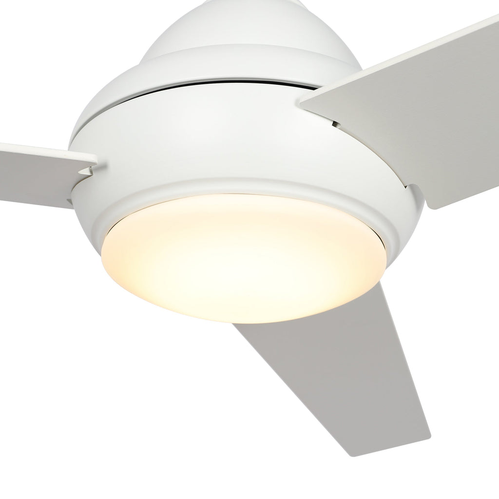 KENDRICK 52 inch 3-Blade Ceiling Fan with LED Light Kit & Remote Control - White/White