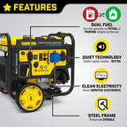 Champion 3600 Watt Digital Hybrid Frame Type Inverter Dual Fuel