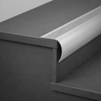 Aluminium Stair Nosing Bullnose 35×45mm Anti Slip Step Edge Trim H28