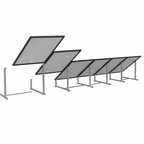 IntegraRack IR-40FSAC BallastRack Solar Module Ground Mount | Fixed Adjustable Angle | Black Composite & Zinc Electroplated Steel