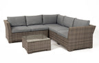 Chesterton Grey 5 Seater Polyrattan Corner Garden Sofa Set