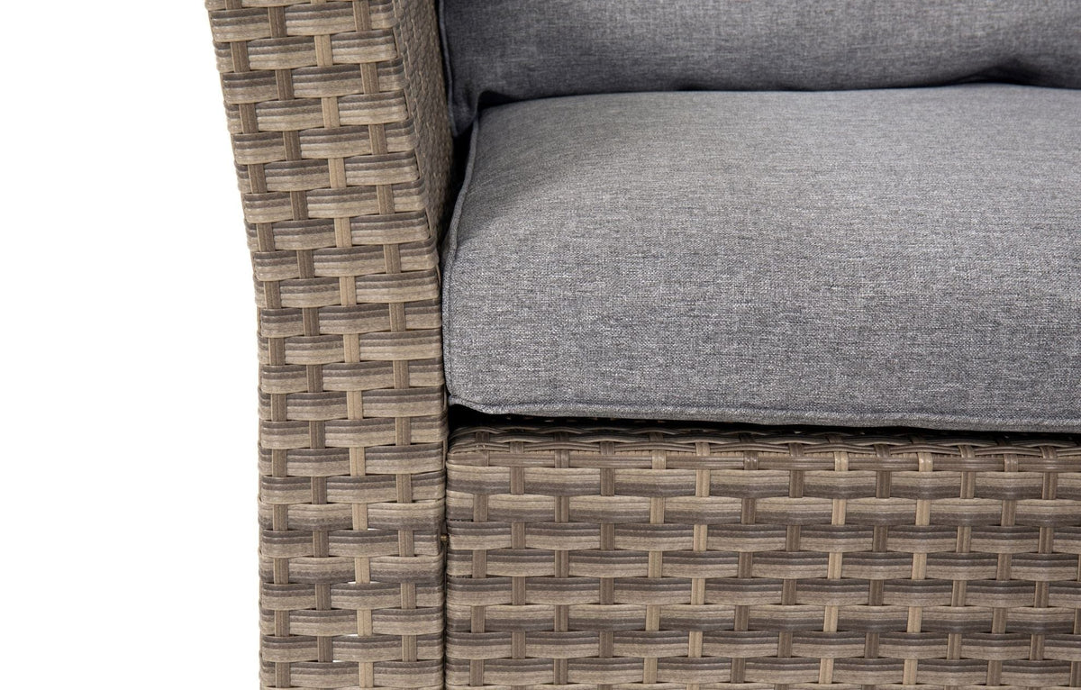 Chesterton Grey 5 Seater Polyrattan Corner Garden Sofa Set